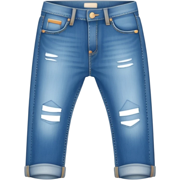 plain isolated blue jeans emoji