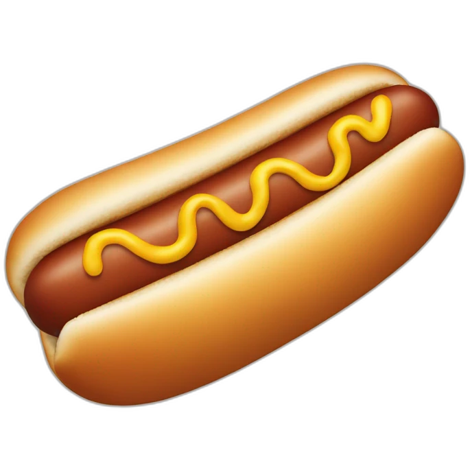 Flying hot dog emoji