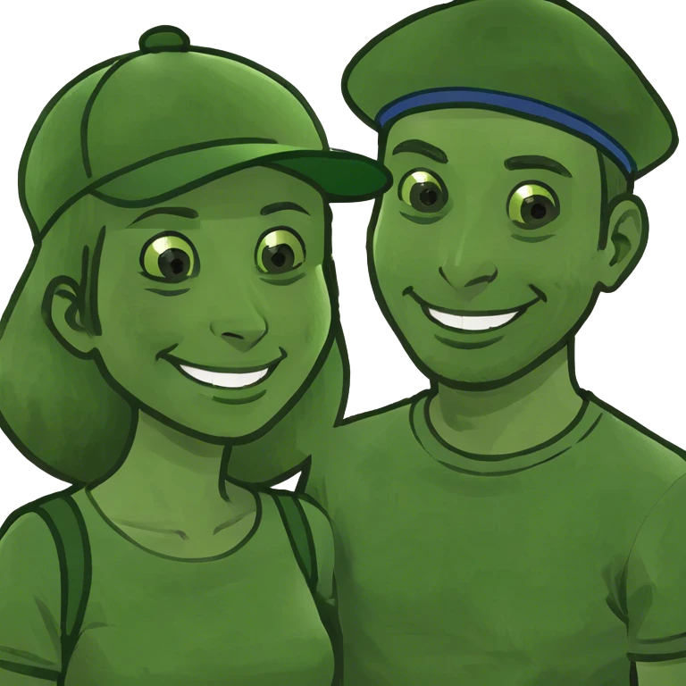 smiling couple in casual attire emoji