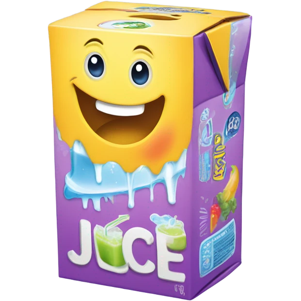 Iceskate flavor juice box (limited! Text in bottom juice) emoji