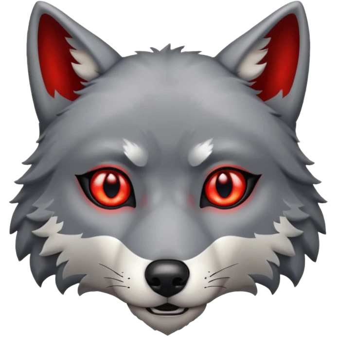 Full red eye wolf emoji
