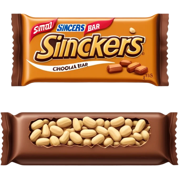 Snickers chocolate bar emoji