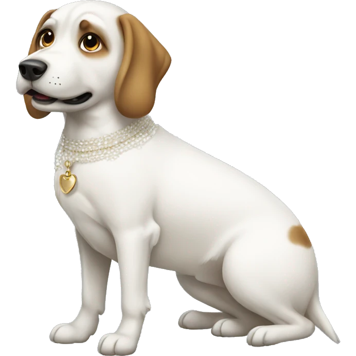 DOG WITH WHITE DRESS emoji