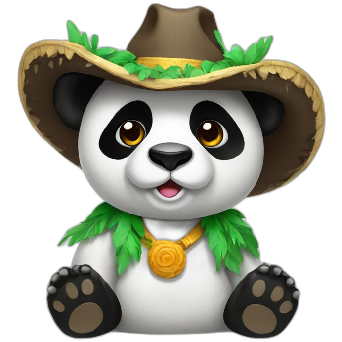 Panda w sombrero emoji