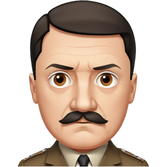 adolf hitler with an angular square mustache emoji
