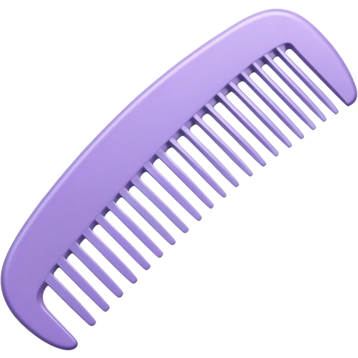 pastel purple styling comb emoji
