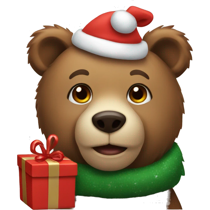 Christmas bear emoji
