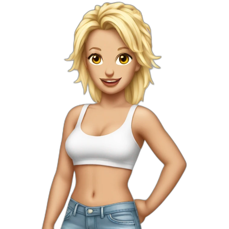 Britney spears in crop top emoji
