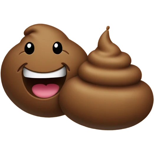 A poop pooping a poop emoji