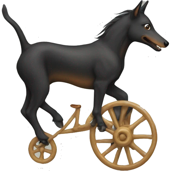 kelpie with person riding it emoji