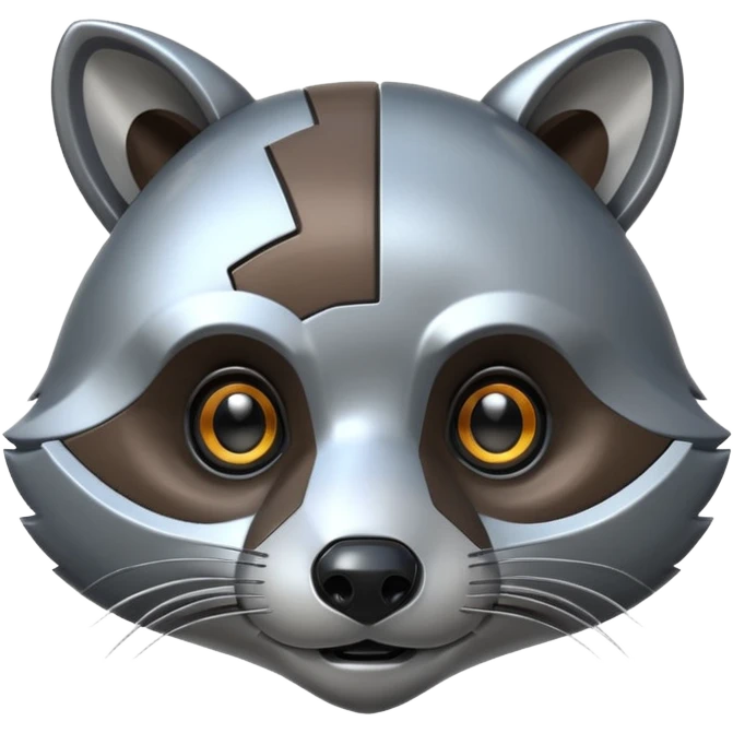 Robot racoon face emoji