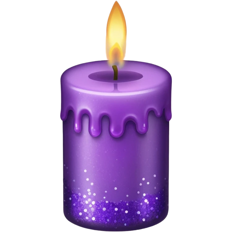 glitter purple candle emoji