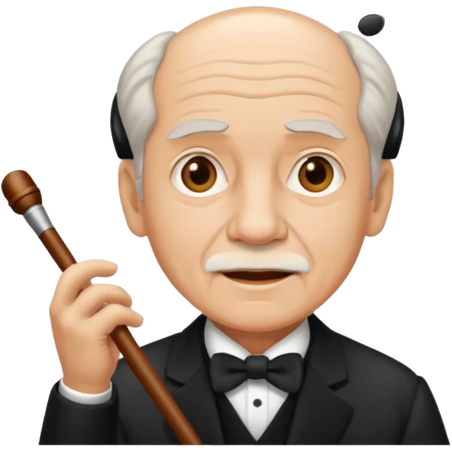 music conductor old man emoji