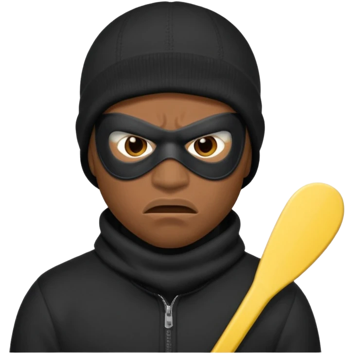black guy, thug, ski mask, stealing, emoji emoji
