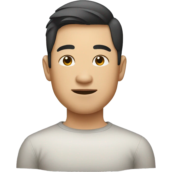 petite asian man clean shaven emoji