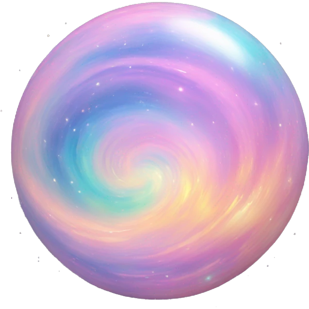 Swirling Pastel iridescent galaxy orb emoji