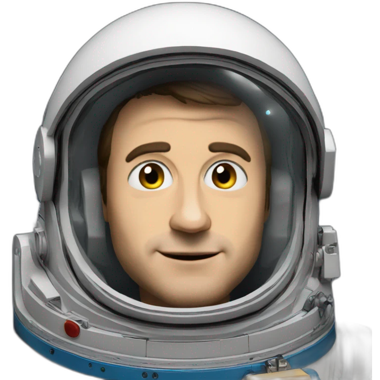Macron goes to the Moon emoji