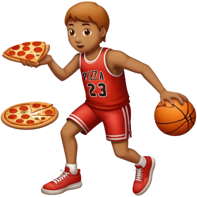 basketball eating piz emoji