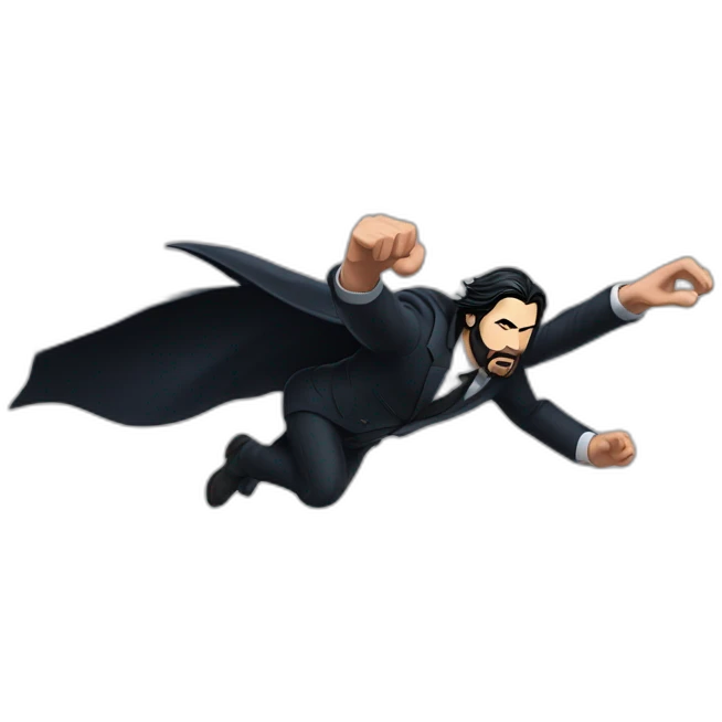 john wick superman flying hell knows where emoji