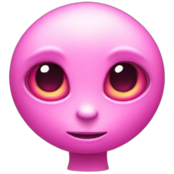 pretty pink alien emoji