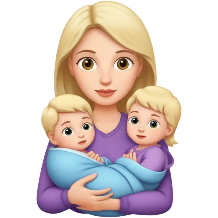 Mum with twins emoji