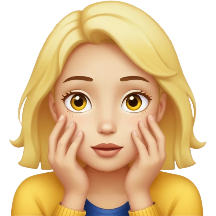 yellow face with hands on cheeks, watching fireworks emoji