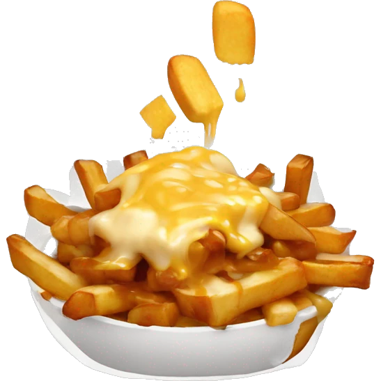 Poutine qui mange une poutine emoji