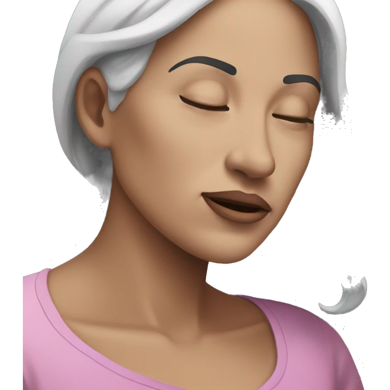 Una mujer durmiendo  emoji