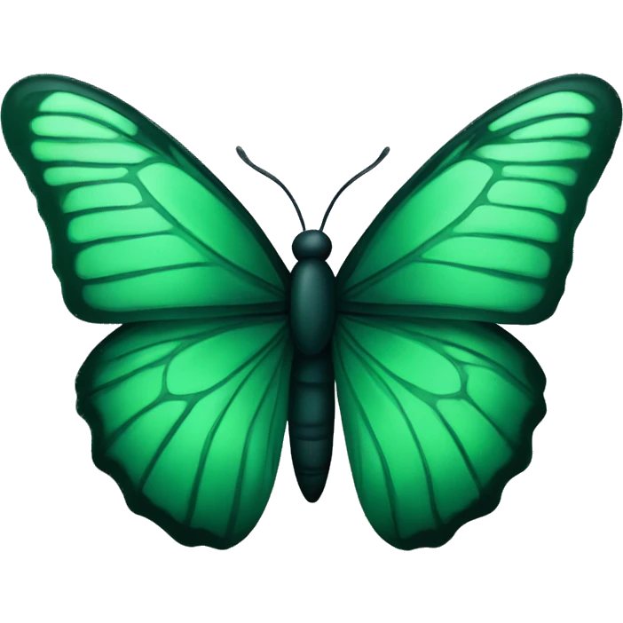 Dark green butterly in iphone design emoji