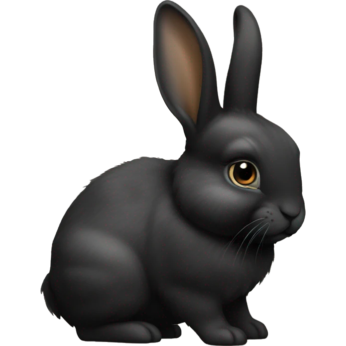 Black Poland dwarf bunny emoji