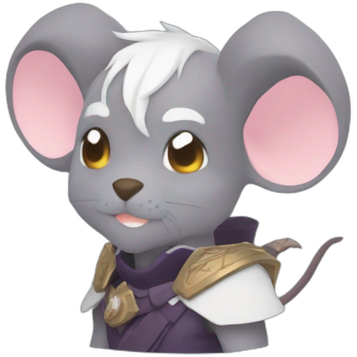 un rat sur un personnage de genshin impact emoji