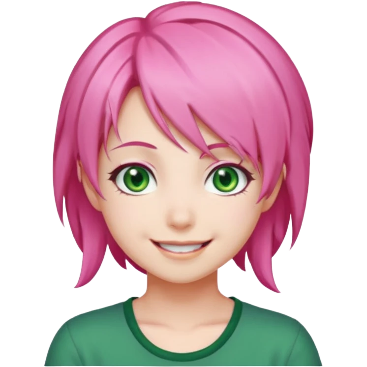 Mitsuri Kanroji, ultra détaillé, sourire narquois, mitsuri Kanroji hairstyle  emoji