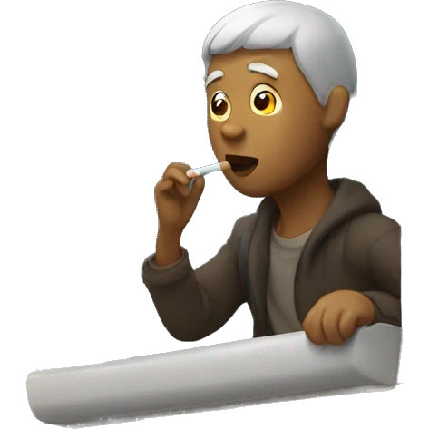 Person smoking out the window  emoji