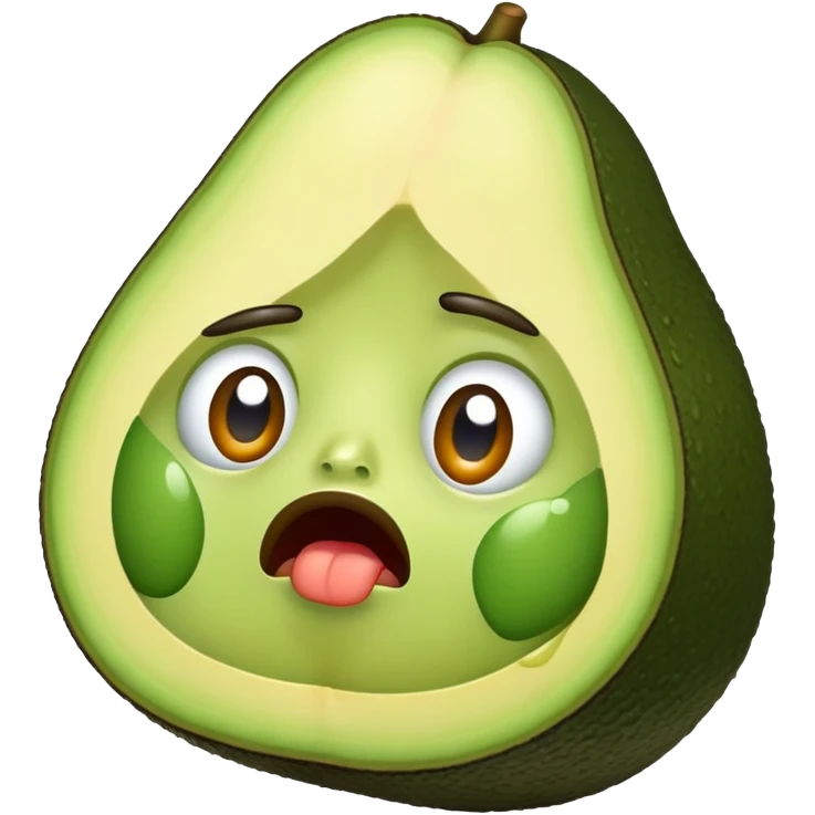 sad avocado crying emoji