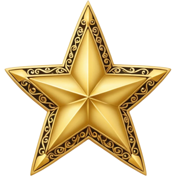 star drawn with calligraphy pen emoji