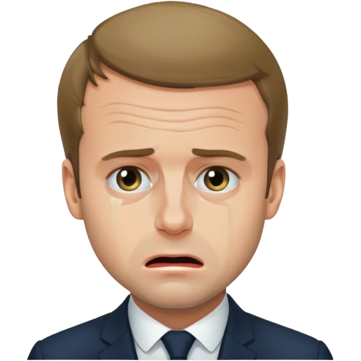 Emmanuel Macron pleure  emoji