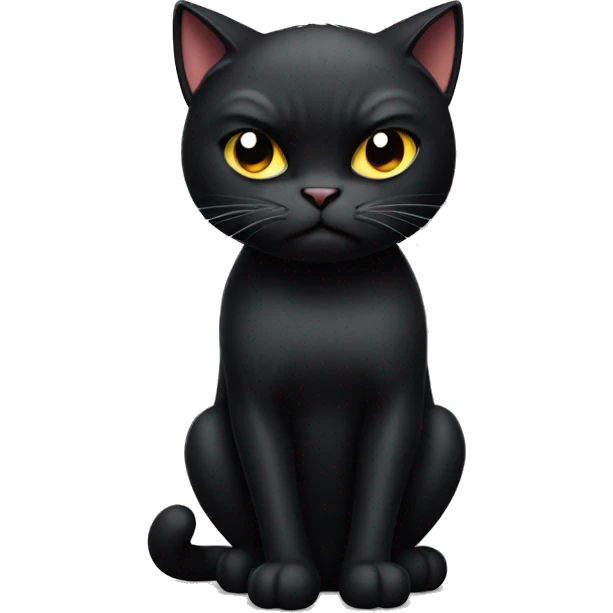 Angry black cat emoji