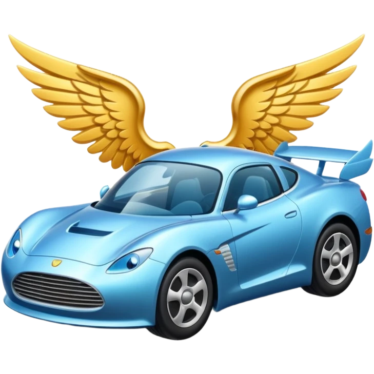 A car with wings emoji