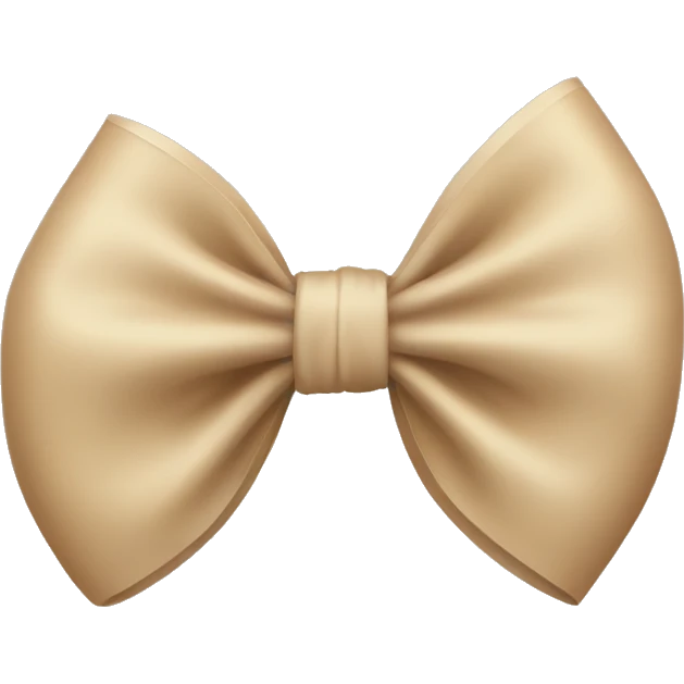 Beige bow emoji