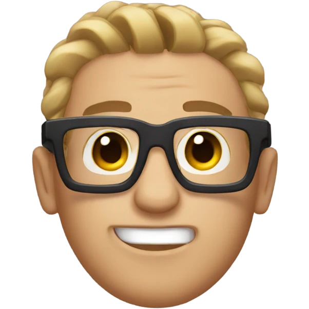 Axel with glasses emoji