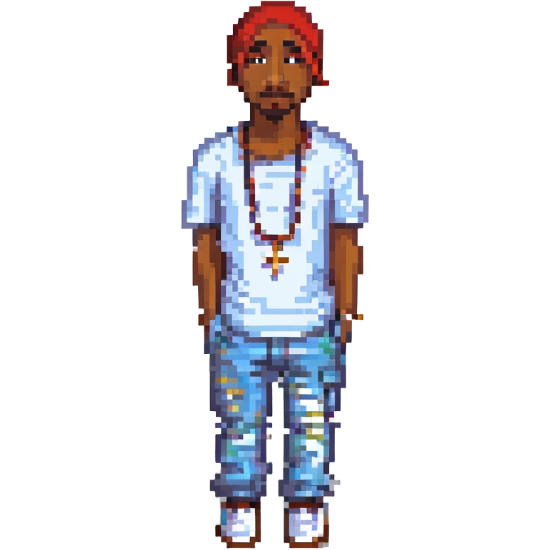2Pac в полный рост, no background emoji