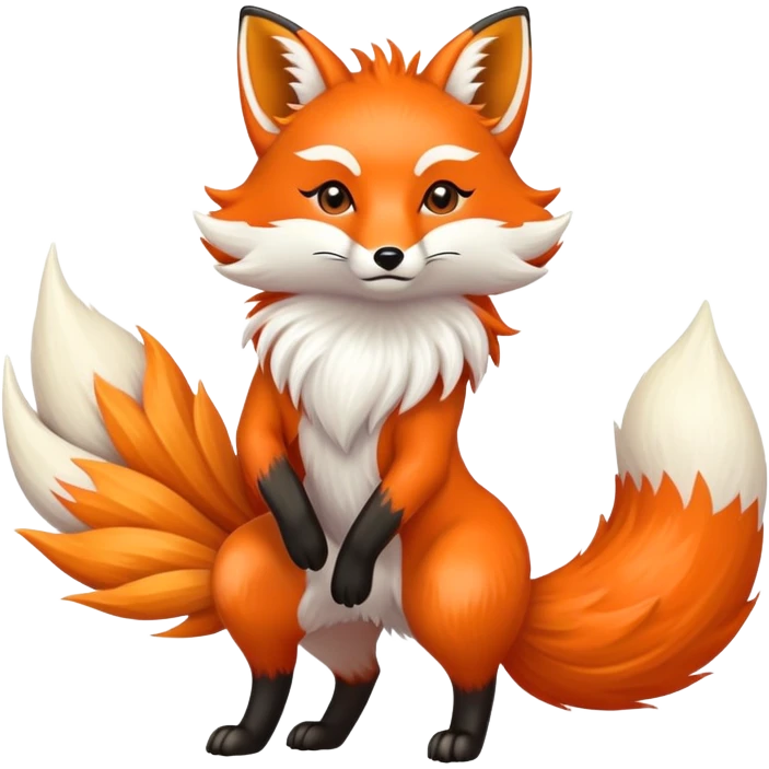 japanese style fox with nine tails emoji