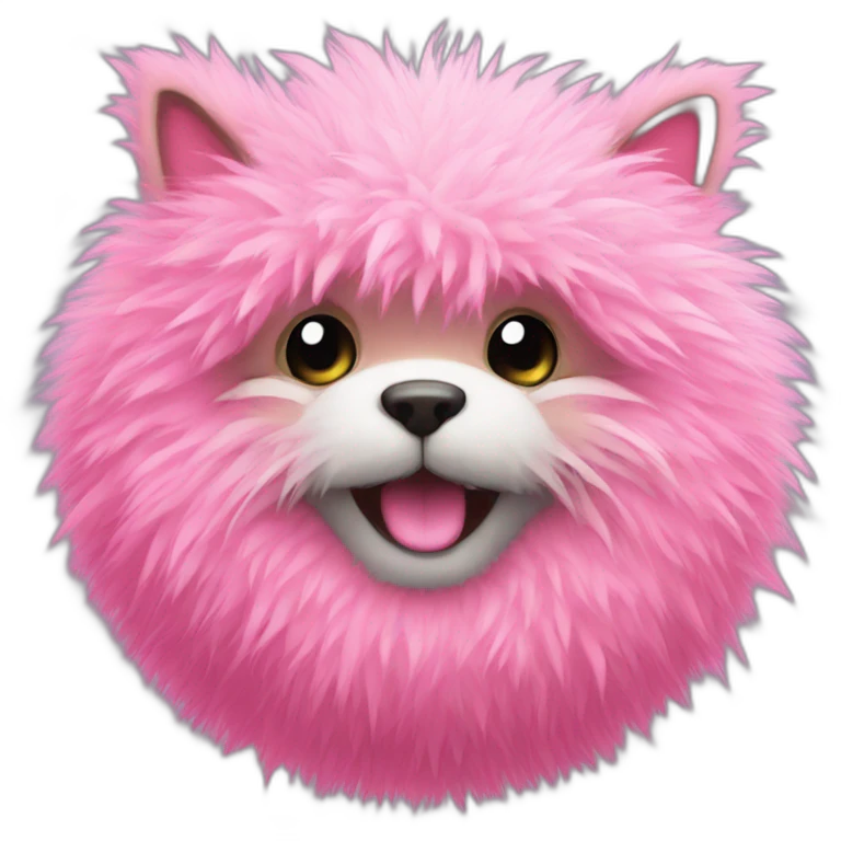 Pink furry ball emoji