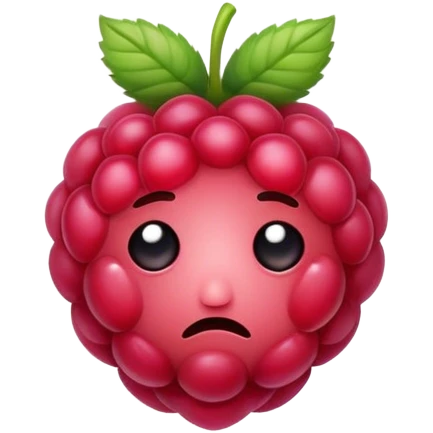 unhappy raspberry  emoji