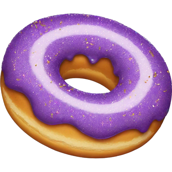 Purple glittery donut  emoji