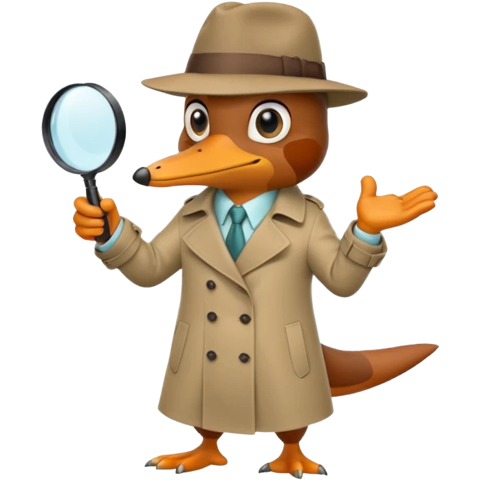 Perry the Platypus in detective pose emoji