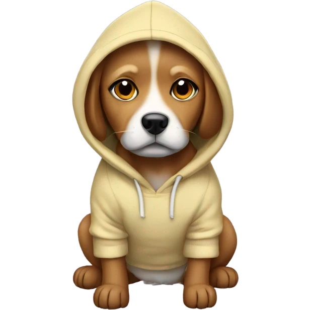 Dog warung a hoodie emoji