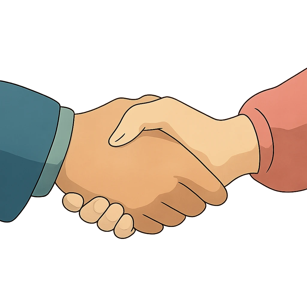ghibli style handshake emoji