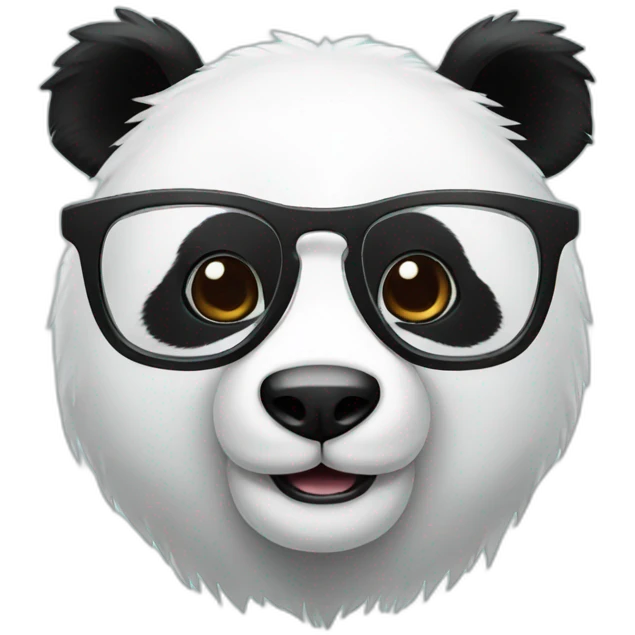 A panda with glasses emoji