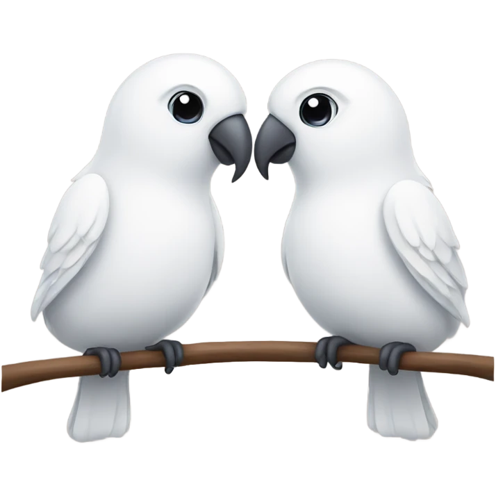 white Love birds emoji
